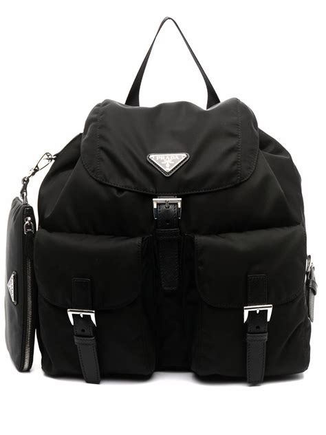 prada small re-nylon backpack|Prada medium nylon backpack.